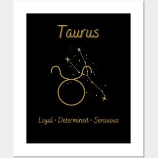 Astrology Collection - Taurus (Symbol & Constellation) Posters and Art